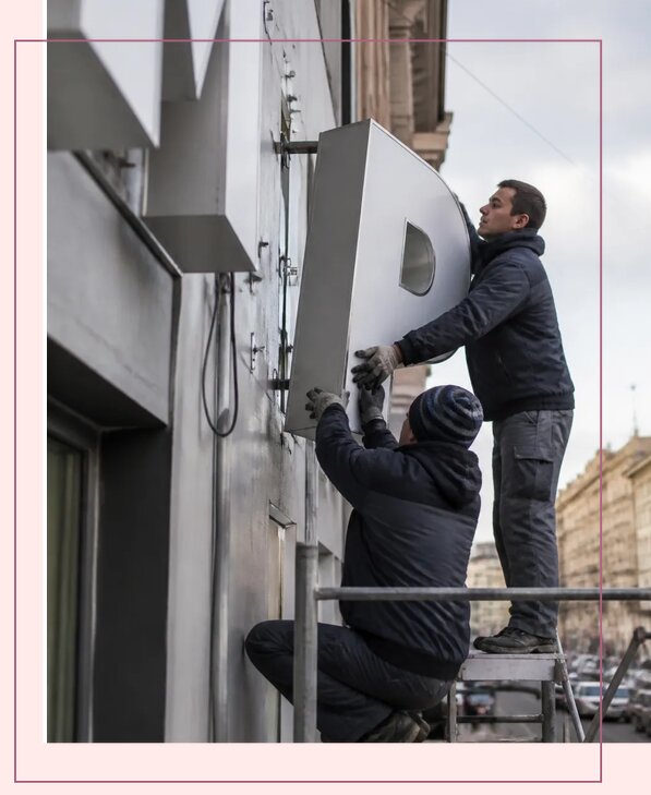 Изготовление и монтаж больших объемных букв в Мирном